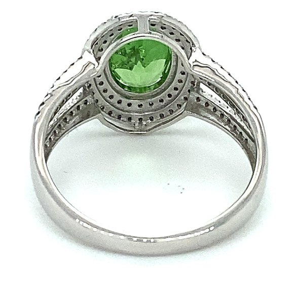 Tsavorite 2.40ct Diamonds Solid 950 Platinum Ring - Picture 7 of 9